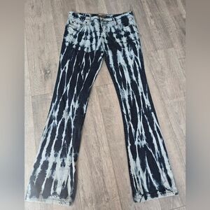 Zana Di | Jeans | Zana Di Blue And White Flare Tiedye Jeans | Poshmark